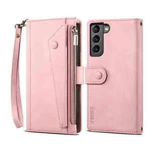 For Samsung Galaxy S24+ 5G ESEBLE Retro Frosted RFID Flip Leather Phone Case(Rose Gold)