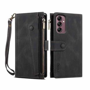 For Samsung Galaxy S25 FE 5G ESEBLE Retro Frosted RFID Flip Leather Phone Case(Black)