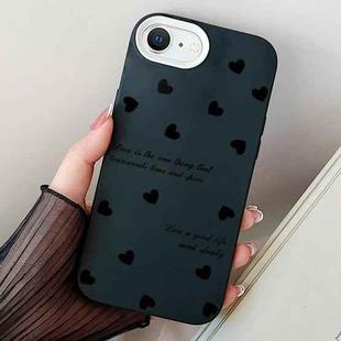 For iPhone 7 / 8 / SE 2022 Love Hearts PC Hybrid TPU Phone Case(Black)