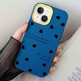 For iPhone 13 mini Love Hearts PC Hybrid TPU Phone Case(Royal Blue)