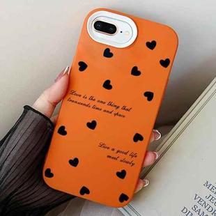 For iPhone 7 Plus / 8 Plus Love Hearts PC Hybrid TPU Phone Case(Orange)