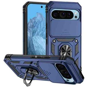 For Google Pixel 9 Sliding Camshield Holder Phone Case(Blue)