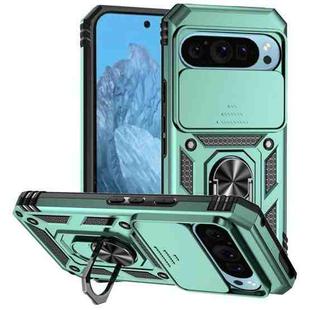 For Google Pixel 9 Sliding Camshield Holder Phone Case(Green)