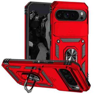 For Google Pixel 9 Pro Sliding Camshield Holder Phone Case(Red)