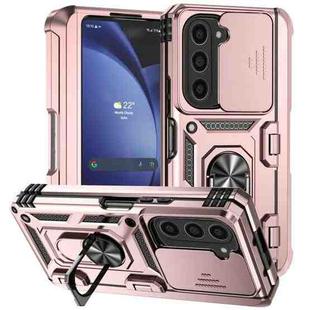 For Samsung Galaxy Z Fold6 5G Holder Phone Case(Rose Gold)