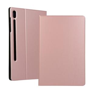 For Samsung Galaxy Tab S7 T870 (2020) Voltage Elastic Texture Horizontal Flip Leather Case with Holder(Rose Gold)