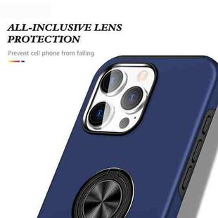 For iPhone 16 Plus Magnetic Ring Holder Phone Case(Navy Blue)