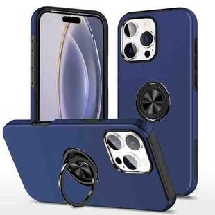 For iPhone 16 Pro Magnetic Ring Holder Phone Case(Navy Blue)