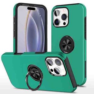 For iPhone 16 Pro Magnetic Ring Holder Phone Case(Dark Green)