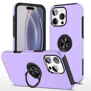 For iPhone 16 Pro Magnetic Ring Holder Phone Case(Purple)