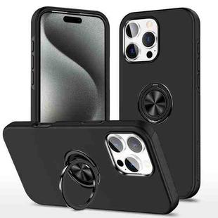 For iPhone 15 Pro Magnetic Ring Holder Phone Case(Black)