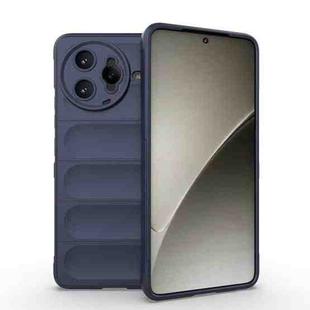 For Redmi K80 Pro 5G Magic Shield TPU + Flannel Phone Case(Dark Blue)
