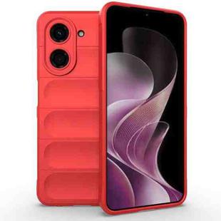 For Redmi A5 4G 171.7mm / Xiaomi Poco C71 Magic Shield TPU + Flannel Phone Case(Red)