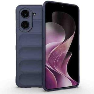 For Redmi A5 4G 171.7mm / Xiaomi Poco C71 Magic Shield TPU + Flannel Phone Case(Dark Blue)