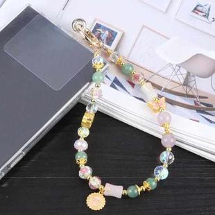 Mobile Phone Anti-lost Auspicious Bead Chain Short Lanyard(Colored Butterfly)