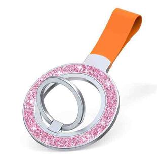 Glitter Magnetic Ring Buckle Holder(Pink + Orange)