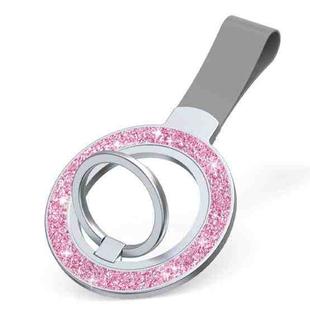 Glitter Magnetic Ring Buckle Holder(Pink + Grey)