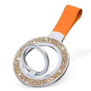 Glitter Magnetic Ring Buckle Holder(Pink Gold + Orange)