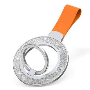 Glitter Magnetic Ring Buckle Holder(Pink Silver + Orange)