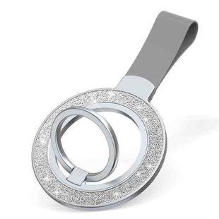Glitter Magnetic Ring Buckle Holder(Pink Silver + Grey)