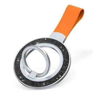 Glitter Magnetic Ring Buckle Holder(Pink Silver Black + Orange)