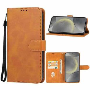 For Samsung Galaxy S24 FE 5G Leather Phone Case(Brown)