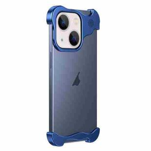 For iPhone 14 Aromatherapy Alloy Frameless Phone Case(Blue)