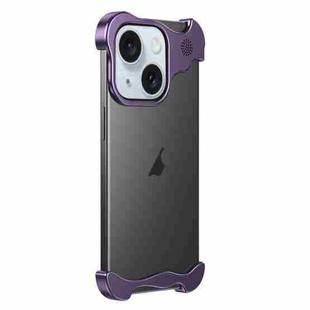 For iPhone 15 Aromatherapy Alloy Frameless Phone Case(Purple)