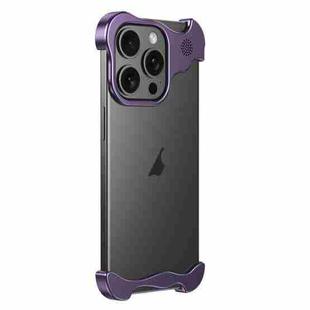 For iPhone 15 Pro Aromatherapy Alloy Frameless Phone Case(Purple)
