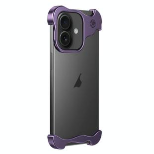 For iPhone 16 Aromatherapy Alloy Frameless Phone Case(Purple)