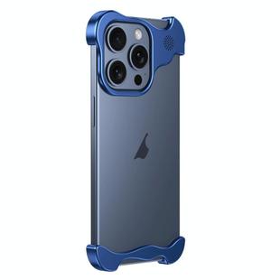 For iPhone 16 Pro Aromatherapy Alloy Frameless Phone Case(Blue)