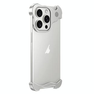 For iPhone 16 Pro Max Aromatherapy Alloy Frameless Phone Case(Silver)