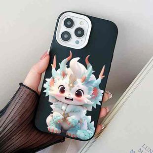 For iPhone 15 Pro Loong Baby PC Hybrid TPU Phone Case(Black)
