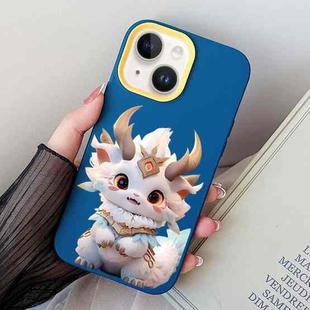 For iPhone 15 Loong Baby PC Hybrid TPU Phone Case(Royal Blue)