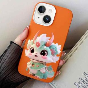 For iPhone 15 Loong Baby PC Hybrid TPU Phone Case(Orange)