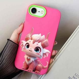 For iPhone 7 / 8 / SE 2022 Loong Baby PC Hybrid TPU Phone Case(Rose Red)