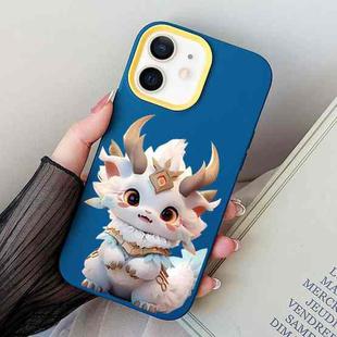 For iPhone 12 mini Loong Baby PC Hybrid TPU Phone Case(Royal Blue)