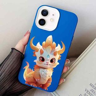 For iPhone 12 mini Loong Baby PC Hybrid TPU Phone Case(Blue)