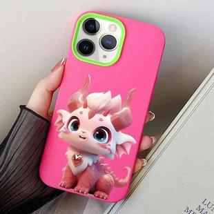 For iPhone 11 Pro Max Loong Baby PC Hybrid TPU Phone Case(Rose Red)