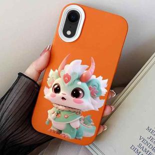 For iPhone XR Loong Baby PC Hybrid TPU Phone Case(Orange)