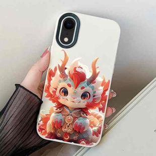 For iPhone XR Loong Baby PC Hybrid TPU Phone Case(White)