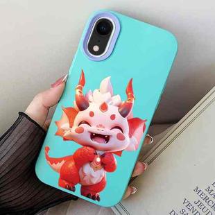 For iPhone XR Loong Baby PC Hybrid TPU Phone Case(Sky Cyan)