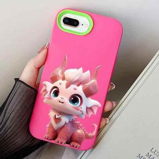 For iPhone 7 Plus / 8 Plus Loong Baby PC Hybrid TPU Phone Case(Rose Red)