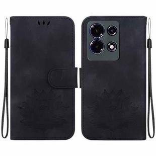 For Infinix Note 30 4G / 5G Lotus Embossed Leather Phone Case(Black)