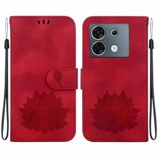 For Infinix Zero 30 5G Lotus Embossed Leather Phone Case(Red)