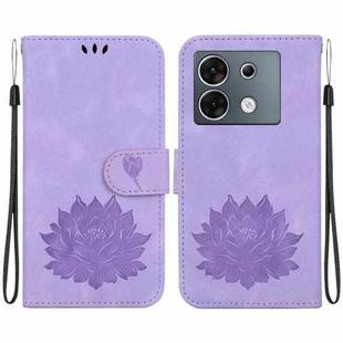 For Infinix Zero 30 5G Lotus Embossed Leather Phone Case(Purple)