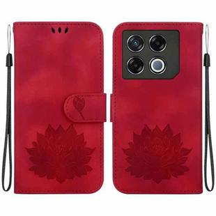 For Infinix GT 20 Pro Lotus Embossed Leather Phone Case(Red)