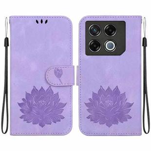 For Infinix GT 20 Pro Lotus Embossed Leather Phone Case(Purple)