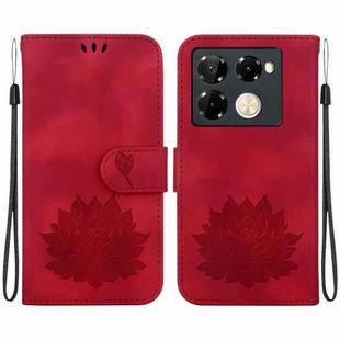 For Infinix Note 40 Pro+ Lotus Embossed Leather Phone Case(Red)