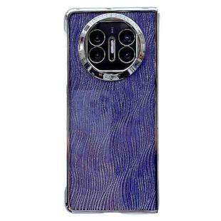For Huawei Mate X3 / X5 PC Side Buckle+Ripples Glitter Paper Full Coverage Phone Case(Purple)